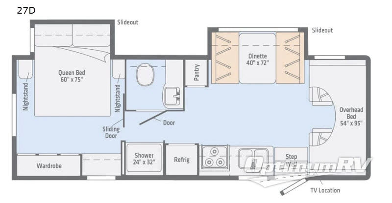 2019 Winnebago Outlook 27D Floorplan Photo