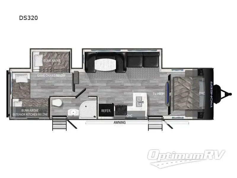 2024 Heartland Pioneer DS320 Floorplan Photo