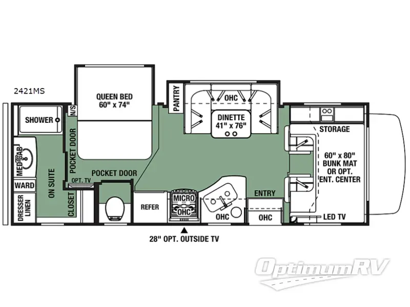 2019 Forest River Forester 2421MS Ford Floorplan Photo