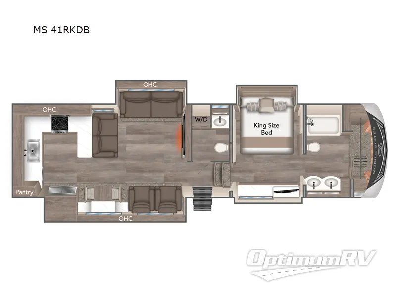 2024 DRV Luxury Suites Mobile Suites MS 41RKDB Floorplan Photo
