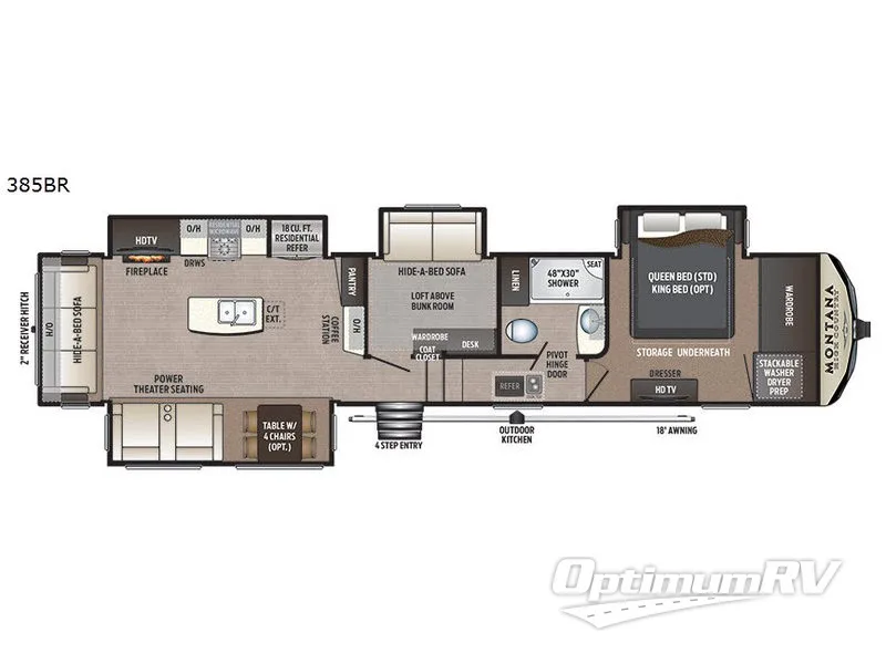 2018 Keystone Montana High Country 385BR RV Floorplan Photo