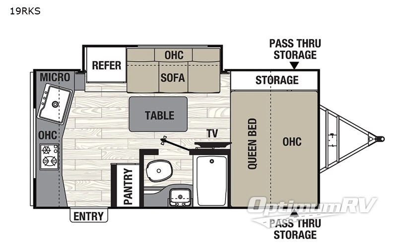 2019 Coachmen Freedom Express Pilot 19RKS Floorplan Photo