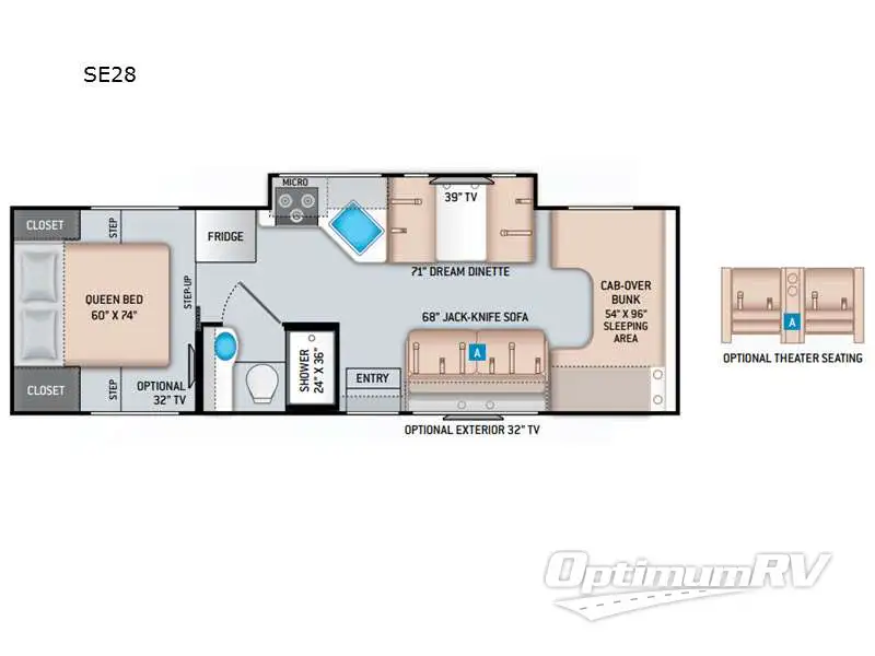 2022 Thor Quantum SE SE28 Ford RV Floorplan Photo