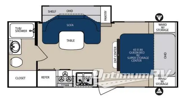 2014 Forest River Surveyor Sport SP 220RBS RV Floorplan Photo
