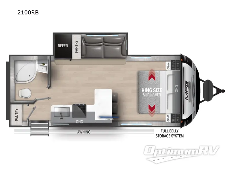 2022 Cruiser MPG 2100RB RV Floorplan Photo