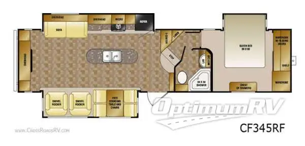 2012 CrossRoads Cruiser Patriot Provincial CF345RF Floorplan Photo