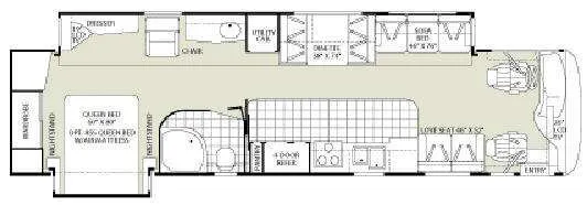 2008 Fleetwood Expedition 38V Floorplan Photo