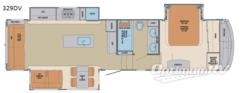 2020 Palomino Columbus F329DV Floorplan Photo