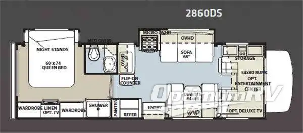 2012 Forest River Sunseeker 2860DS Floorplan Photo