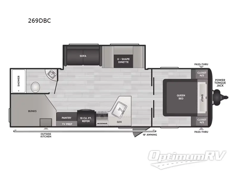 2025 Keystone Springdale Classic 269DBC Floorplan Photo