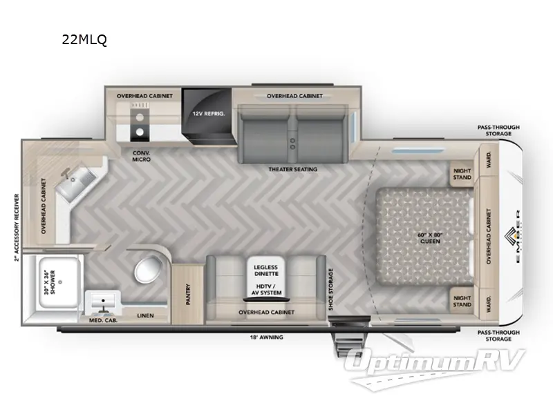 2024 Ember E-Series 22MLQ Floorplan Photo