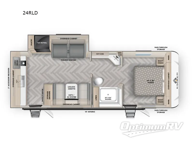 2024 Ember E-Series 24RLD Floorplan Photo