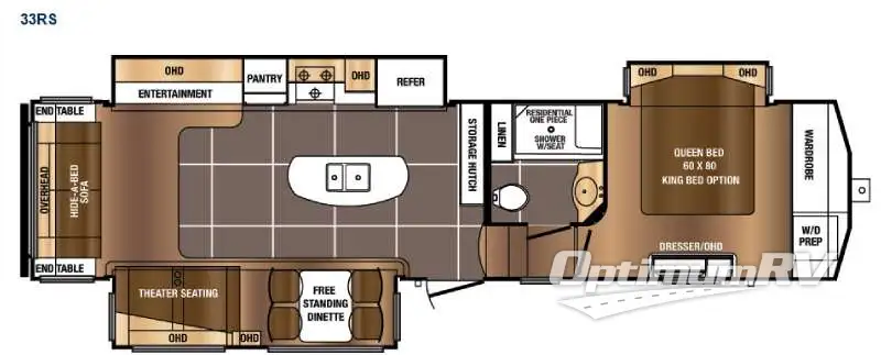 2015 Prime Time Sanibel Traveler 33RS RV Floorplan Photo