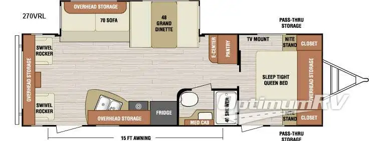 2015 Venture SportTrek 270VRL Floorplan Photo