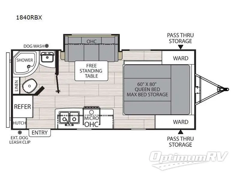 2022 Coachmen Northern Spirit XTR 1840RBX RV Floorplan Photo