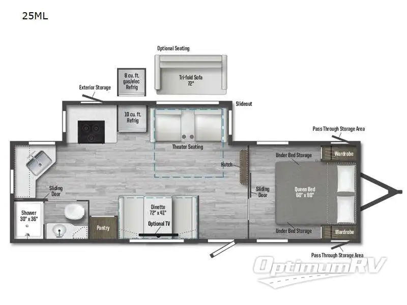 2024 Winnebago Towables Access 25ML RV Floorplan Photo