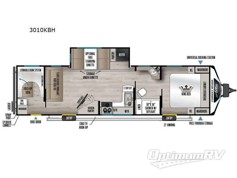 2026 East To West Alta 3010KBH Floorplan Photo