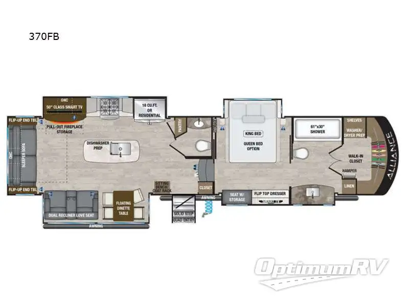 2021 Alliance Paradigm 370FB Floorplan Photo