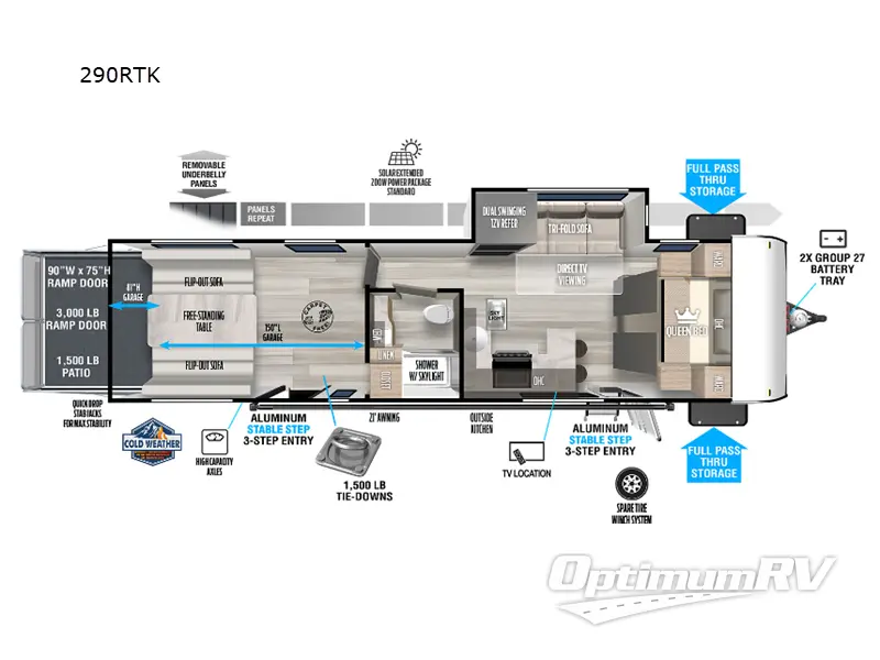 2023 Forest River Salem FSX 290RTK RV Floorplan Photo