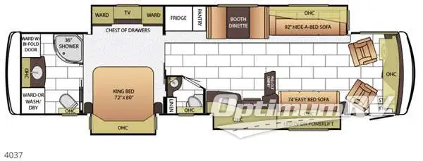 2015 Newmar Ventana 4037 Floorplan Photo