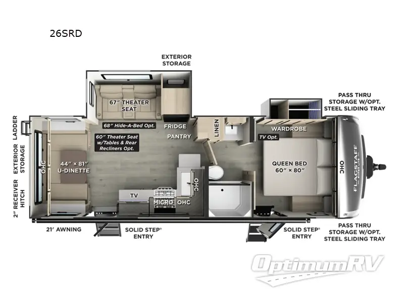 2026 Forest River Flagstaff Super Lite 26SRD RV Floorplan Photo