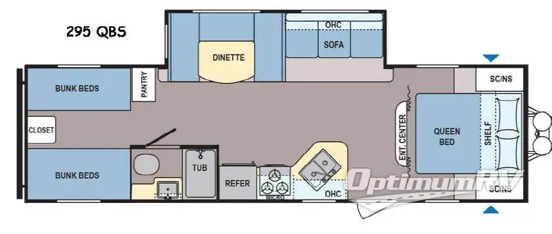 2015 Dutchmen Coleman Lantern Series 295QBS Floorplan Photo