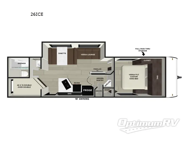 2026 Forest River Wildwood X-Lite 26ICE RV Floorplan Photo