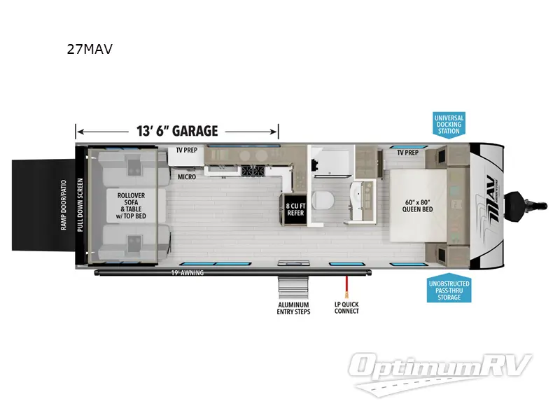 2025 Grand Design Momentum MAV 27MAV Floorplan Photo