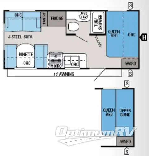 2014 Jayco Jay Flight Swift 198RD Floorplan Photo