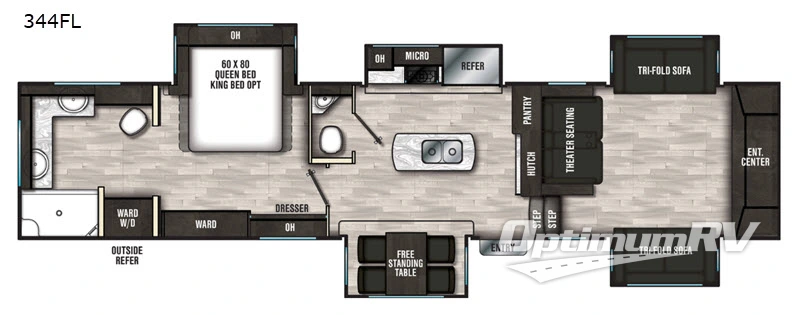 2020 Coachmen Brookstone 344FL Floorplan Photo