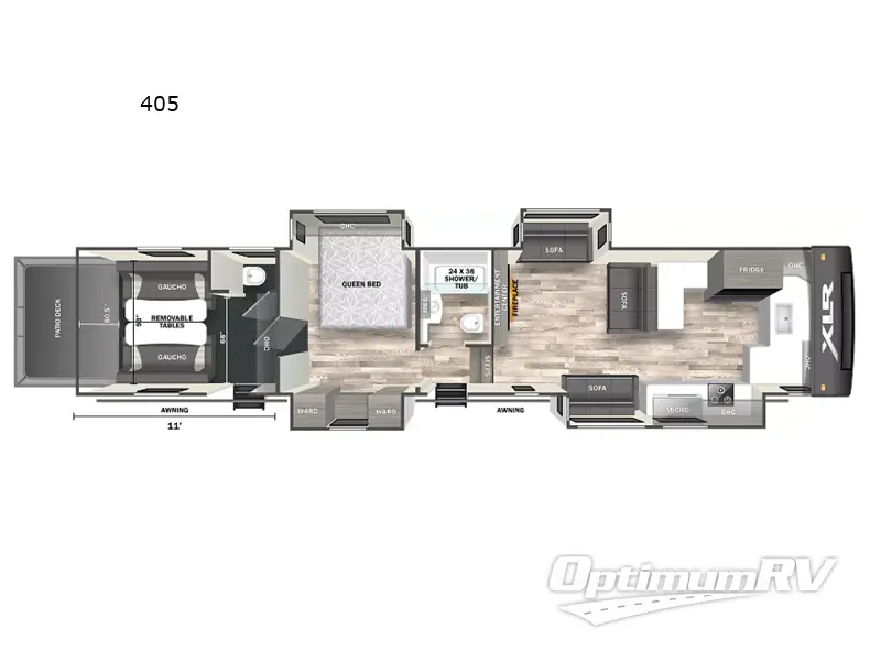 2023 Forest River XLR Nitro 405 Floorplan Photo