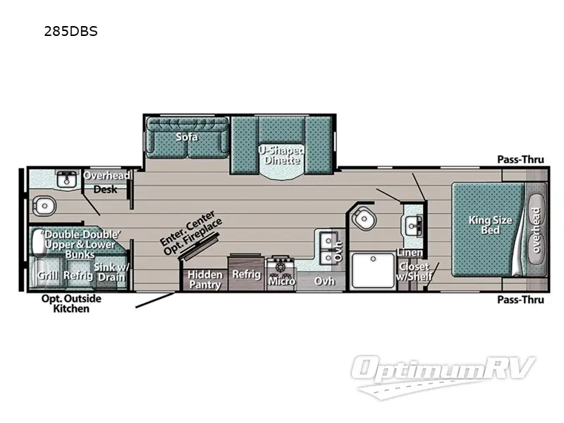 2024 Gulf Stream Kingsport Supreme Series 285DBS Floorplan Photo