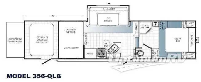2013 Palomino Puma Unleashed 356-QLB Floorplan Photo