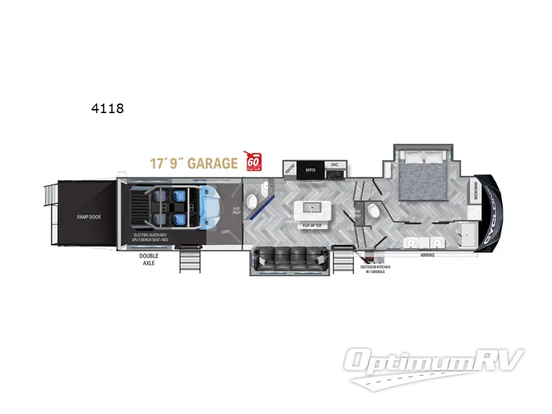 2024 Heartland Cyclone 4118 Floorplan Photo
