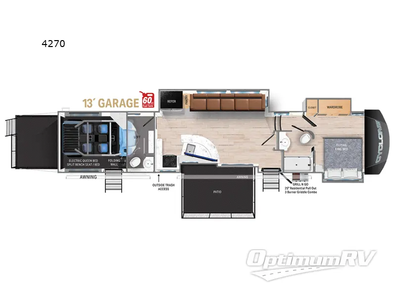 2025 Heartland Cyclone 4270 Floorplan Photo