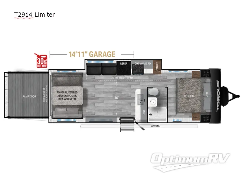 2024 Heartland Torque T2914 Limiter RV Floorplan Photo