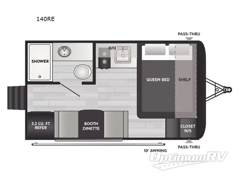 2025 Keystone Hideout Sport Single Axle 140RE Floorplan Photo