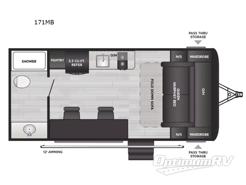 2025 Keystone Hideout Sport Single Axle 171MB Floorplan Photo