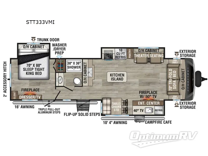2026 Venture SportTrek Touring Edition STT333VMI RV Floorplan Photo