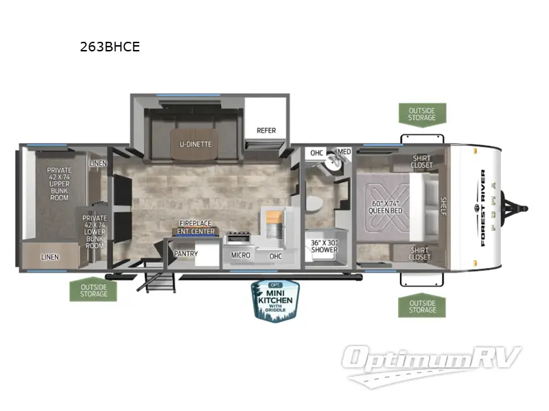 2026 Palomino Puma Camping Edition 263BHCE Floorplan Photo