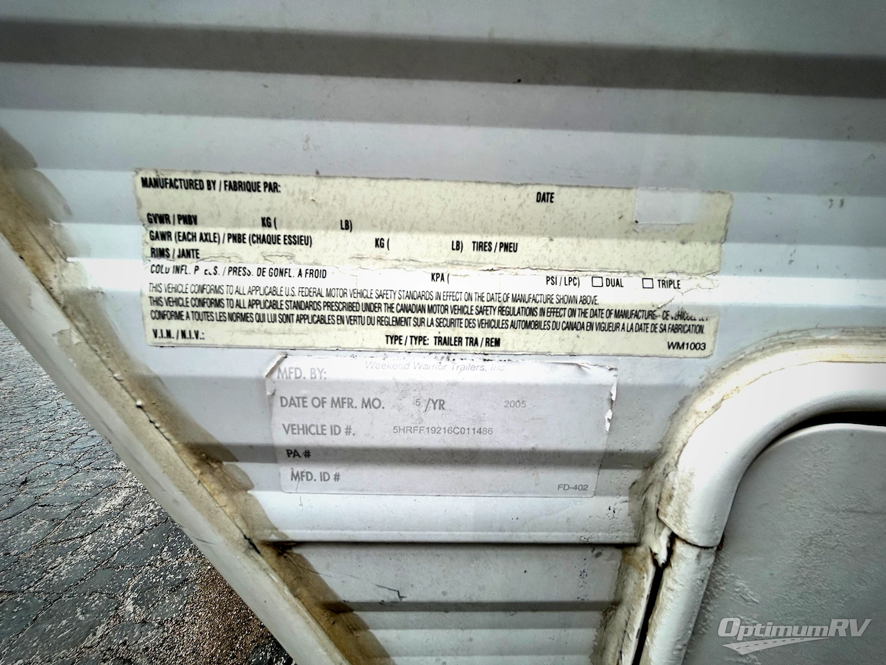 2006 Warrior Mfg Weekend Warrior Super Lite 1900FK Photo 16