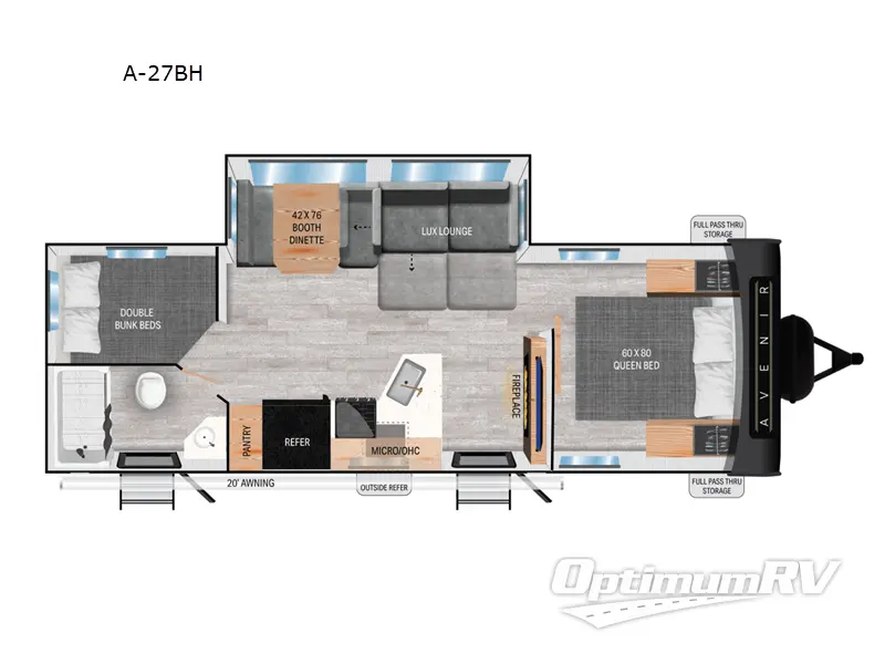 2024 Cruiser Avenir A-27BH Floorplan Photo