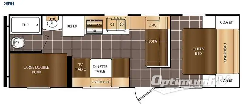 2016 Prime Time Avenger 26BH Floorplan Photo
