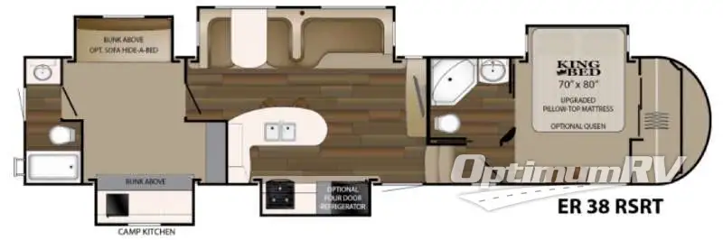 2016 Heartland ElkRidge 38RSRT RV Floorplan Photo