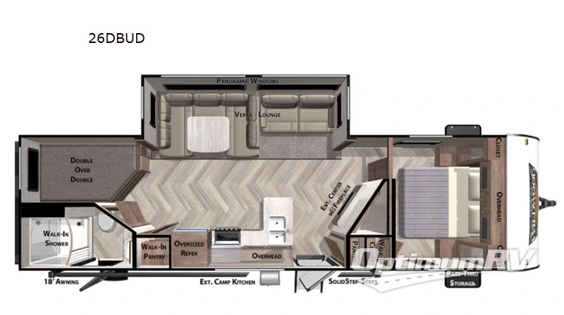 2020 Forest River Wildwood 26DBUD RV Floorplan Photo