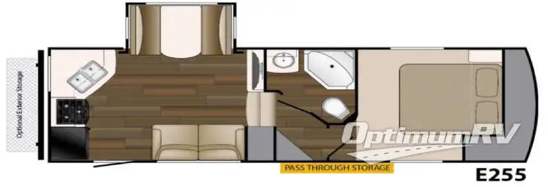 2017 Heartland ElkRidge Xtreme Light E255 Floorplan Photo