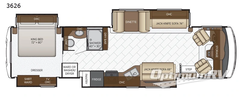 2020 Newmar Bay Star 3626 Floorplan Photo