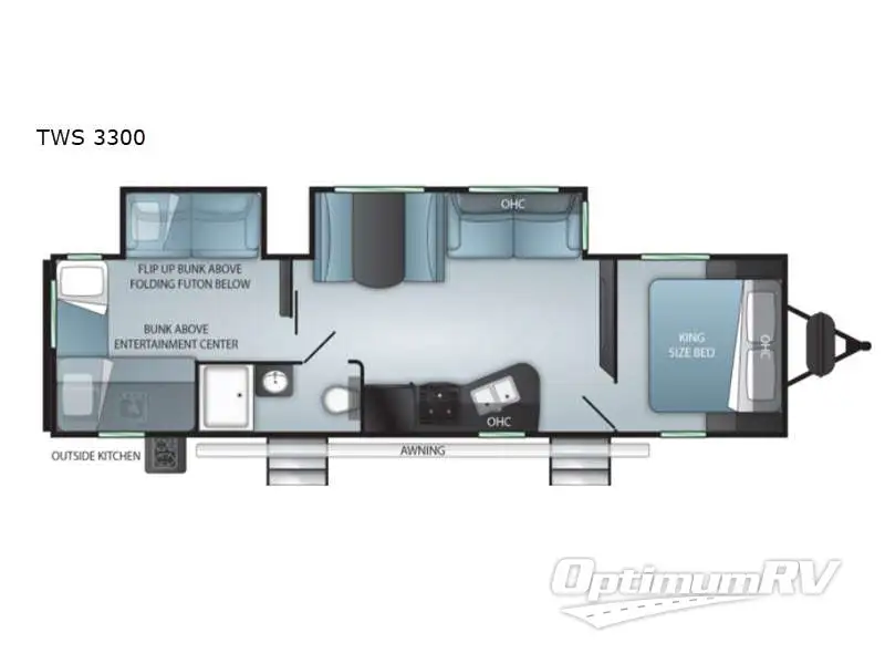 2022 Cruiser Twilight Signature TWS 3300 Floorplan Photo
