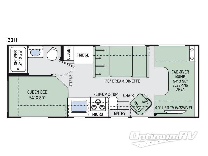 2019 Thor FREEDOM ELITE 23H Floorplan Photo