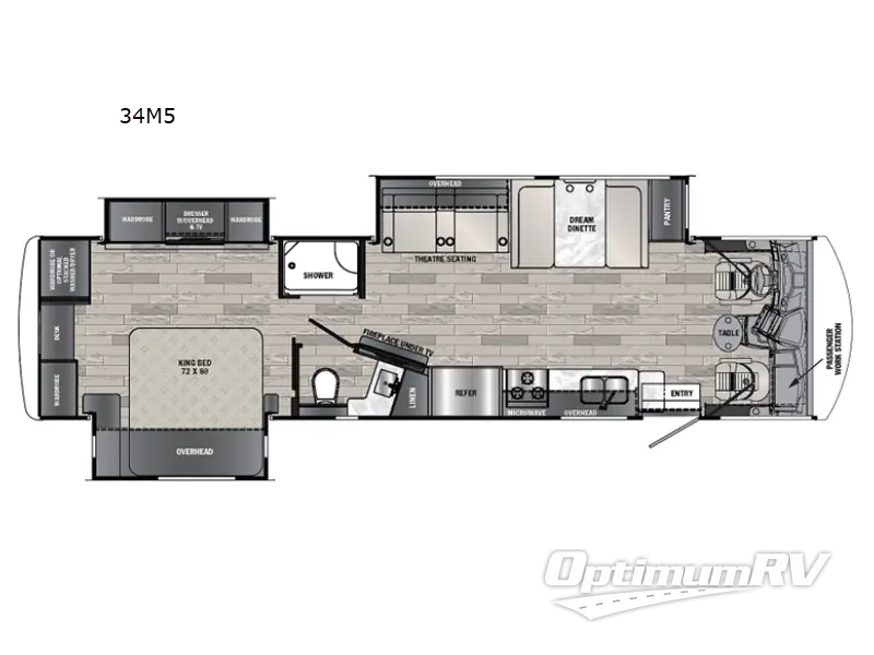 2021 Forest River Georgetown 5 Series 34M5 RV Floorplan Photo